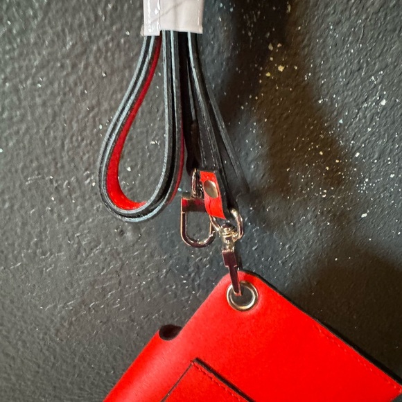 Ray Ban Red and Black Crossbody Wallet and Sunglasses Holder with Strap - Picture 6 of 6
